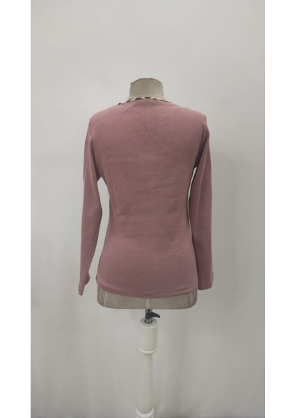 Kadın Uzun Kollu V Yakalı Kaşkorse Bluz