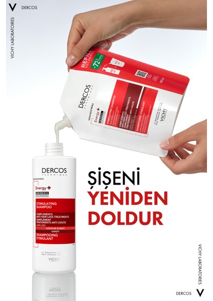 Asfstore Vichy Dercos Energisant Saç Dökülmesine Karşı Şampuan Refill 400 ml