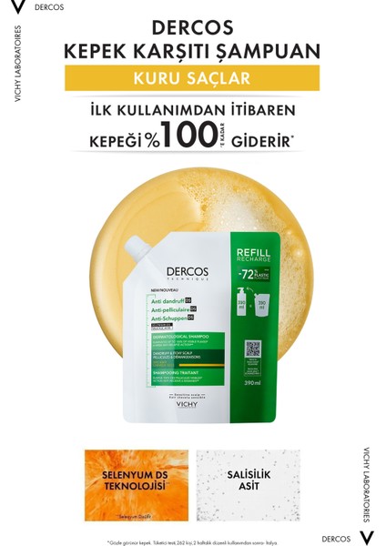 Asfstore Vichy Dercos Anti Dandruff Kuru Saçlar Için Kepek Karşıtı Şampuan Refill 390 ml indirimleri