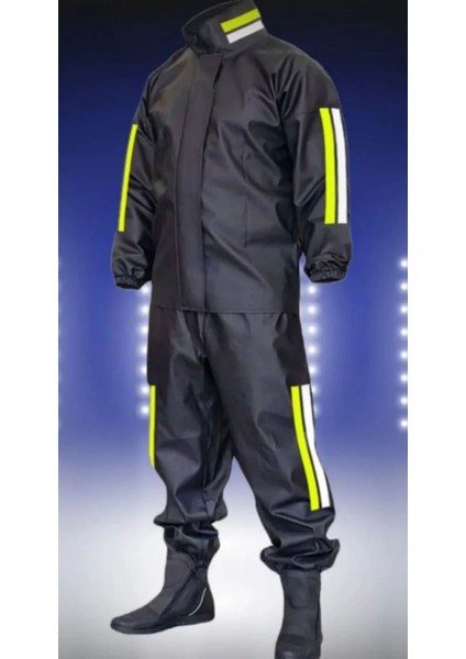 Motorcu Kurye Su Geçirmez Yağmurluk Takım - Siyah fiyatları