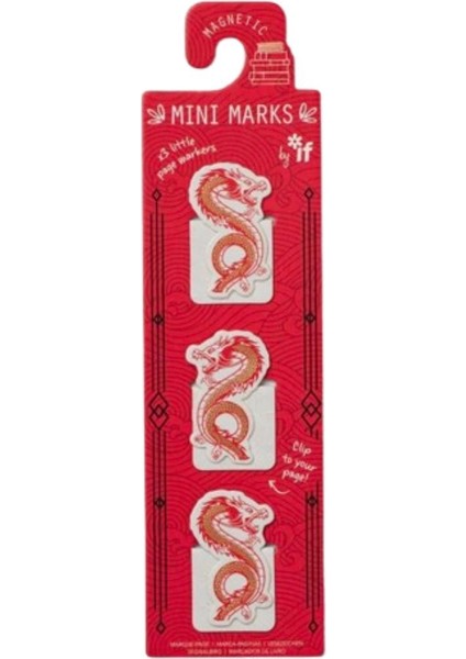 Mini Marks Manyetik Mini Kitap Ayracı 3'lü Warrior Dragon