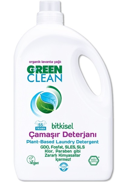 Nessiworld Green Clean Bitkisel Çamaşır Deterjanı 2750 ml (55 Yıkama)