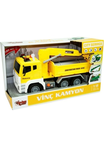 Nessiworld WY813A WY822A 1 12 Sürtmeli Sesli Işıklı Aks Vinç Kamyon