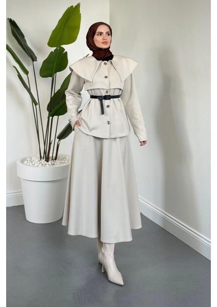 Jose Kemerli Etekli Takım Krem fiyatları