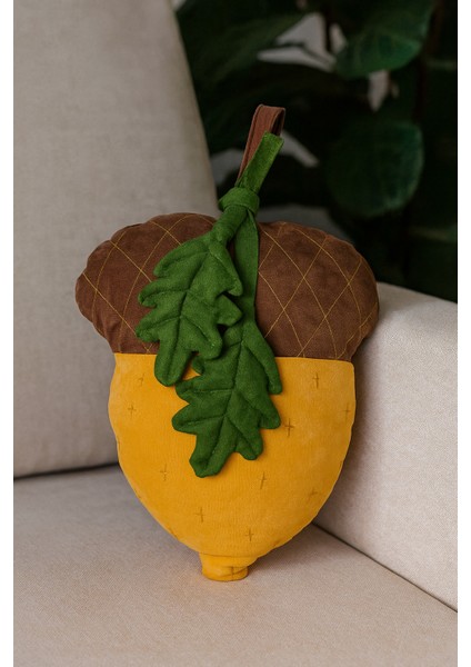 Dekoratif Meşe Palamudu Yastık (Hardal) fiyatları