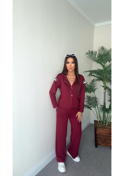 Şans Life Kadın Kapüşonlu Beli Lastikli Omzu Ribana Detaylı Pantolonlu Ikili Takım fırsatları