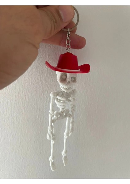 Iskelet Dikiz Ayna Süsü Çanta Süsü Yüksek Kaliteli Baskı (2 Adet)