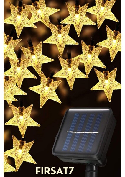 Güneş Enerjili Yıldız LED 8 Fonksiyonlu 7 Metre 30 Yıldız Günışığı IP65 Solar Iç ve Dış Mekan LED fiyatları