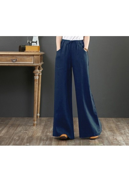 Keten Günlük Pantolon Beli Lastikli Bağcıklı modelleri