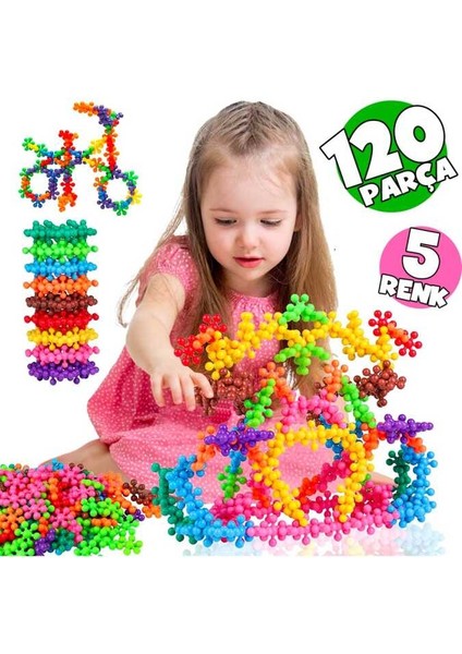 Smarty Molecules Eğitici Kilitli Molekül Stem Eğitimi Uyumlu 5 Renk 120 Parça