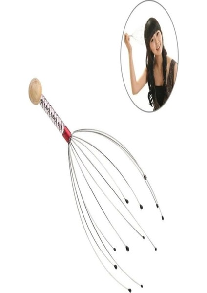 Yumuşak Uçlu Rahatlatıcı Kafa Masaj Aleti ve Kaşıma Teli