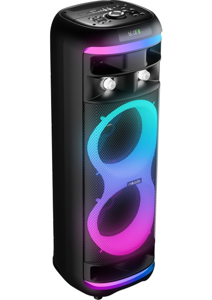 MD-64BT 60W 1 Adet Kablosuz Mikrofonlu Usb+Tf+Tws+Aux+Bt Destekli Siyah Ses Sistemi modelleri
