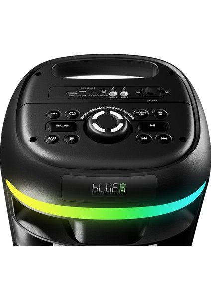 MD-64BT 60W 1 Adet Kablosuz Mikrofonlu Usb+Tf+Tws+Aux+Bt Destekli Siyah Ses Sistemi fırsatları