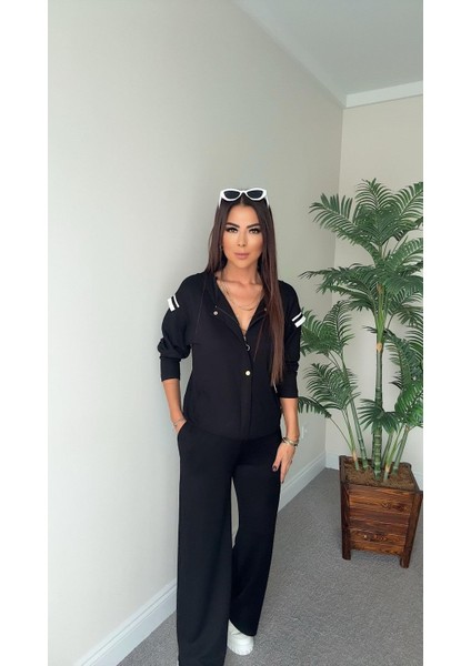 Şans Life Kadın Kapüşonlu Beli Lastikli Omzu Ribana Detaylı Pantolonlu Ikili Takım fiyatları