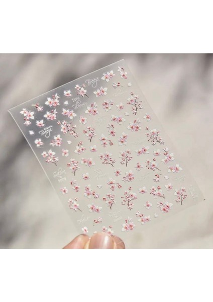 Kiraz Çiçeği Tırnak Süsleme Stickerı Nail Art Süslemeleri fiyatları