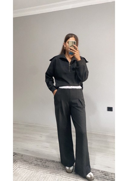 Modal Kumaş Sweatshirt Pantolon Eşofman Takım