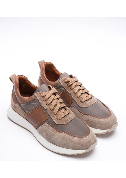Erkek Hakiki Deri Süet Sneaker Paraşüt Detaylı Vizon Zerox fiyatları