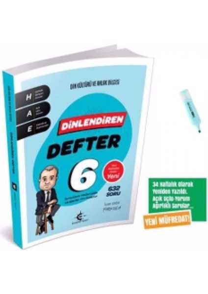 6.sınıf Eker Test Din Kültürü ve Ahlak Bilgisi Dinlendiren Defter