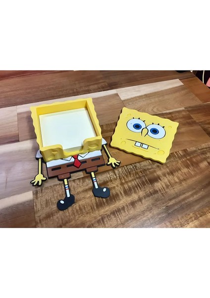 Sünger Bob Figürlü Not Tutucu Kaliteli Baskı