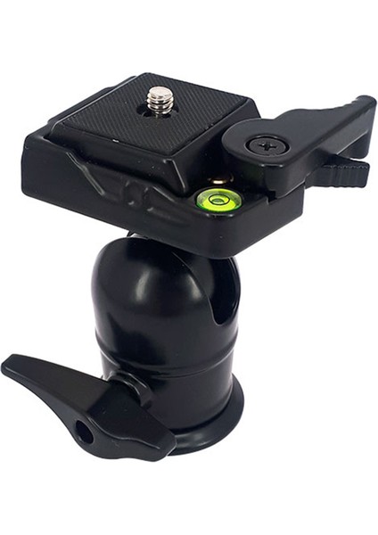 KH-8666 Metal Tripod Kafası (245 G) – 360° Pan, ±90° Tilt, Quick-Release, Su Terazili modelleri