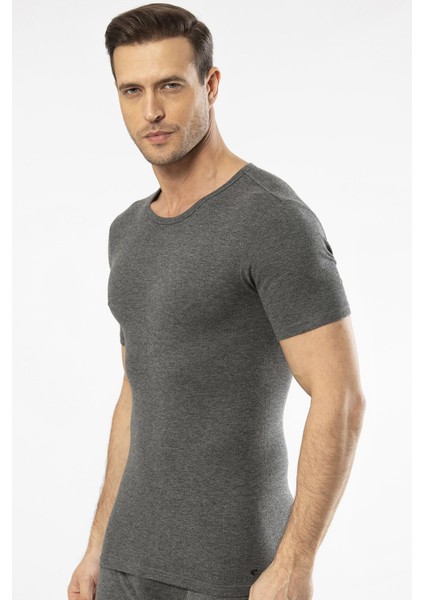 - Termal Kısa Kol Bisiklet Yaka 1601/GRI