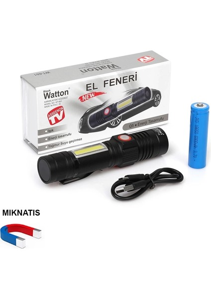 Geniş Açılı P50 LED Şarjlı El Feneri WT-601 ( Lisinya ) fırsatları