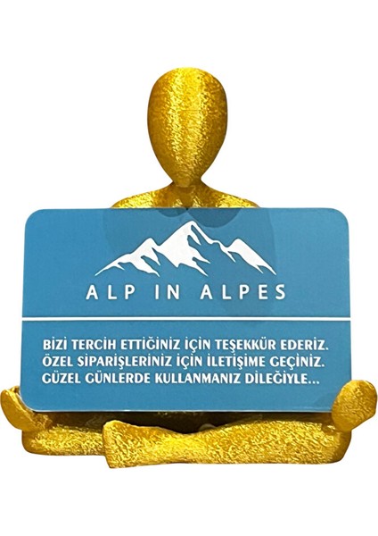 Yoga Temalı Kartvizitlik (Altın Renk)