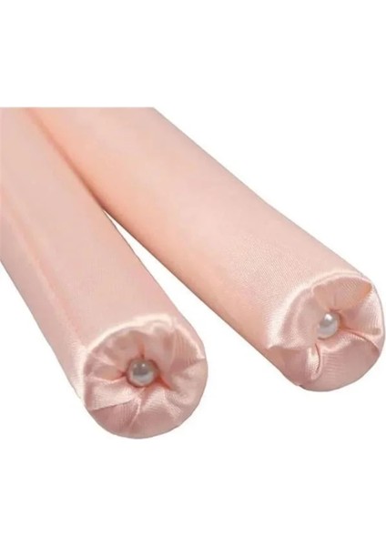 Izole Isısız Saç Şekillendirme Seti Saten Gece Bigudisi ve Saç Sosisi (Gold)