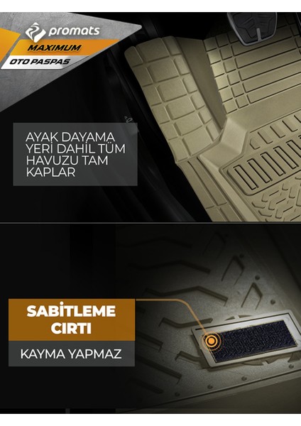 Fluence 2009 Model ve Sonrası Uyumlu Oto Paspas 4d Maximum Bej