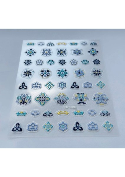 5d Kabartmalı Bohem Tırnak Süsleme Stickerı 0483 Nail Art Süslemeleri fiyatları