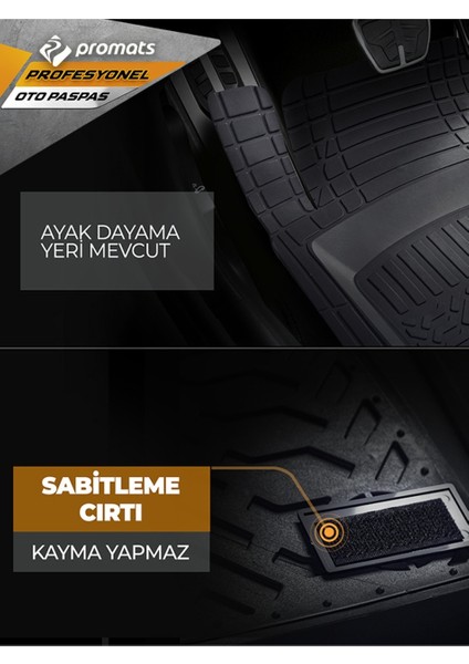 Opel Astra H Hatcback 2004 Model ve Sonrası Uyumlu Oto Paspas 3D Profesyonel Gri