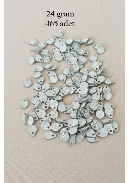 Oya Abiye Bileklik Kolye Pleksi Metalik Plastik Pul Gümüş Renk 24 Gram 465 Adet - BNC569