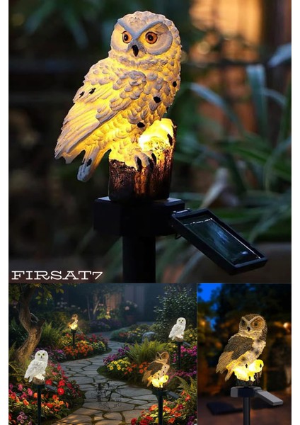 2 Adet Baykuş Solar Güneş Enerjili LED Işık Bahçe Teras Balkon Ağaç Lambası Aydınlatması Su Geçirmez modelleri