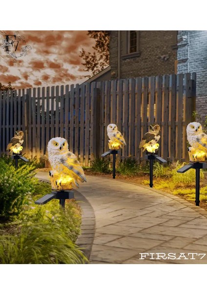 2 Adet Baykuş Solar Güneş Enerjili LED Işık Bahçe Teras Balkon Ağaç Lambası Aydınlatması Su Geçirmez fırsatları