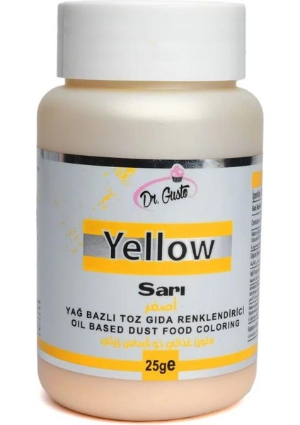 Yağ Bazlı Toz Boya Dr.gusto 25 gr Sarı