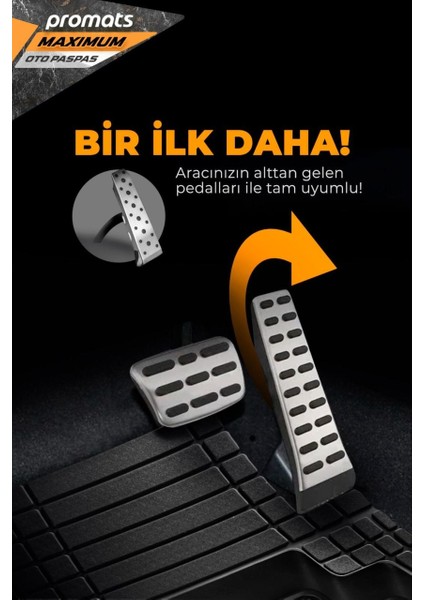 Renault Clio 4 Hatchback 2012 Model ve Sonrası Uyumlu Oto Paspas 4d Maximum Siyah