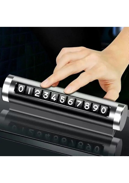 Telefon Numarası Plaka Silindiri Ayarı Renkli Metal Alüminyum Araba Geçici Park Kartı Evrensel Moda Oto Aksesuarları (5060)