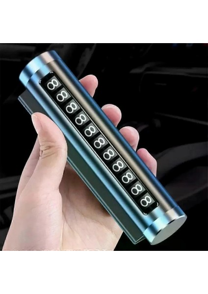 Telefon Numarası Plaka Silindiri Ayarı Renkli Metal Alüminyum Araba Geçici Park Kartı Evrensel Moda Oto Aksesuarları (5060) fiyatları