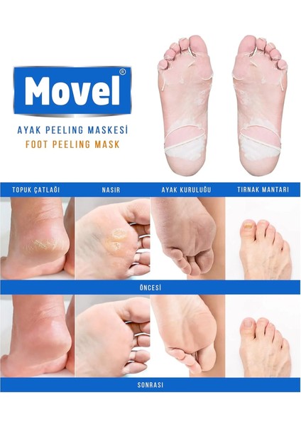Movel Peeling Çorabı Ayak Bakım Maskesi (5060) fırsatları