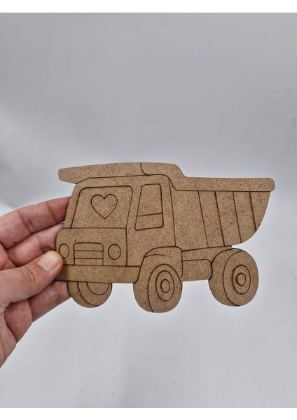 1 Adet Sevimli Kamyon Ahşap Boyama Okul Diy Etkinlik Aktivite Sanat 15 cm x 10 cm fiyatları