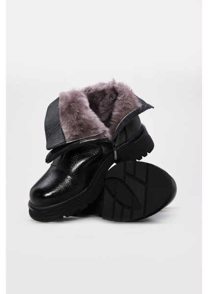 Hakiki Deri Kürklü Kadın Klasik Bot 733KZA2308 modelleri