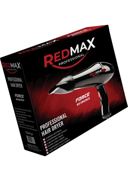 Siyah Kuaför Fön Makinesi Force 6300 - Tam Set, Hediye fırsatları