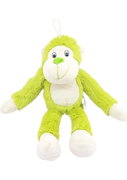 Peluş Maymun 40 cm - Yumuşak Peluş - G5501 - Yeşil (Lisinya)