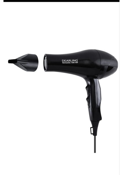 Iki Başlıklı 2500W Güçlü Profesyonel Fön Makinesi, 2 Yıl Garantili, Siyah