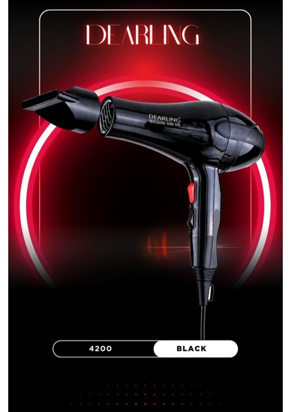 Iki Başlıklı 2500W Güçlü Profesyonel Fön Makinesi, 2 Yıl Garantili, Siyah fiyatları