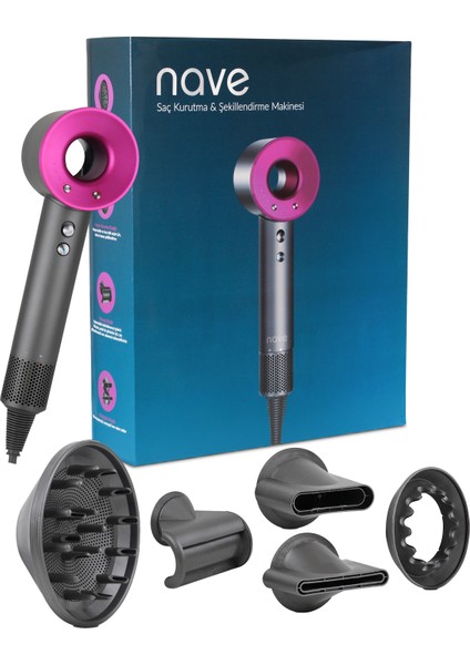 Mor HD002 Saç Şekillendirici ve Fön Makinesi, Güçlü Dc Turbo Motor