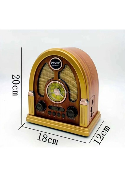 Orta Boy Kubbe Model Retro Ahşap Tasarım Bluetooth Hoparlörlü Radyo – Fm/am Destekli, Şarjlı ve Taşınabilir Radyo NS-7061 (4887) indirimleri