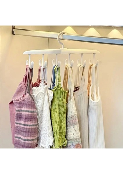 1 Adet Yer Tasarruflu 6 Kancalı Plastik Dolap Içi Düzenleyici Pratik Askı (4887)