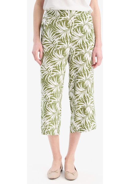 Desenli Düz Paça Kapri E5256AX25SM