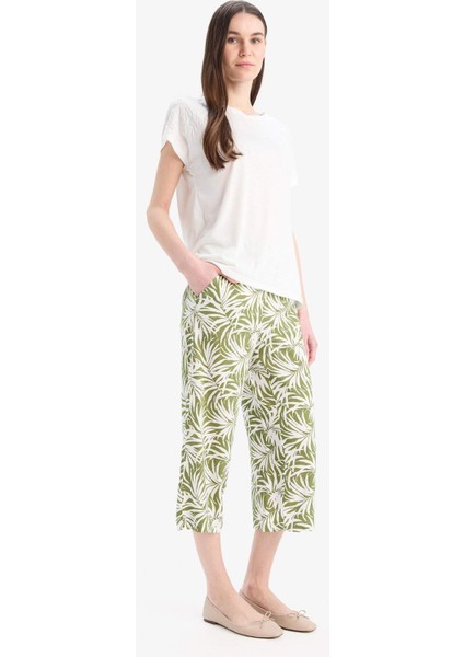 Desenli Düz Paça Kapri E5256AX25SM modelleri